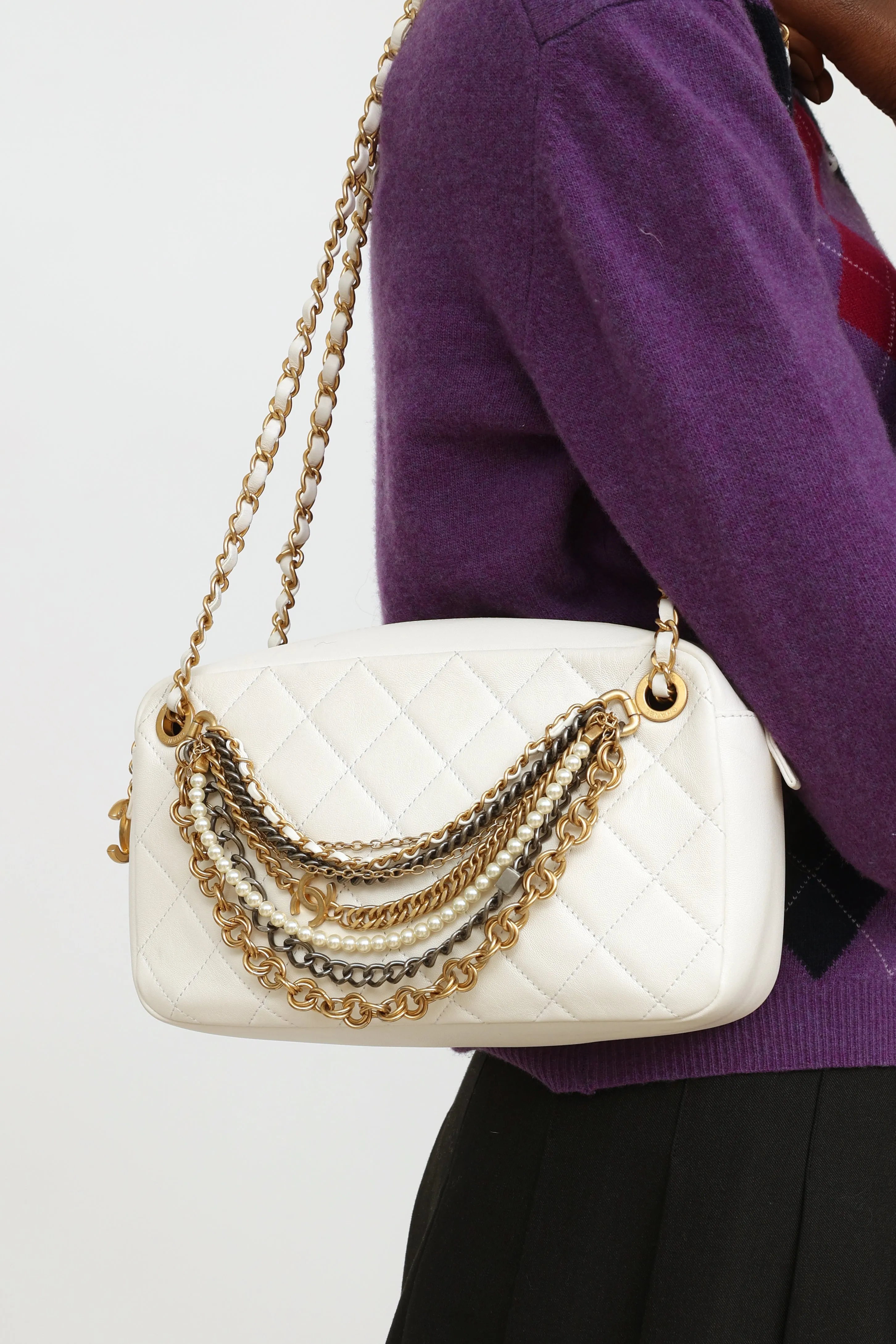 2019 White All About Chains Camera Bag