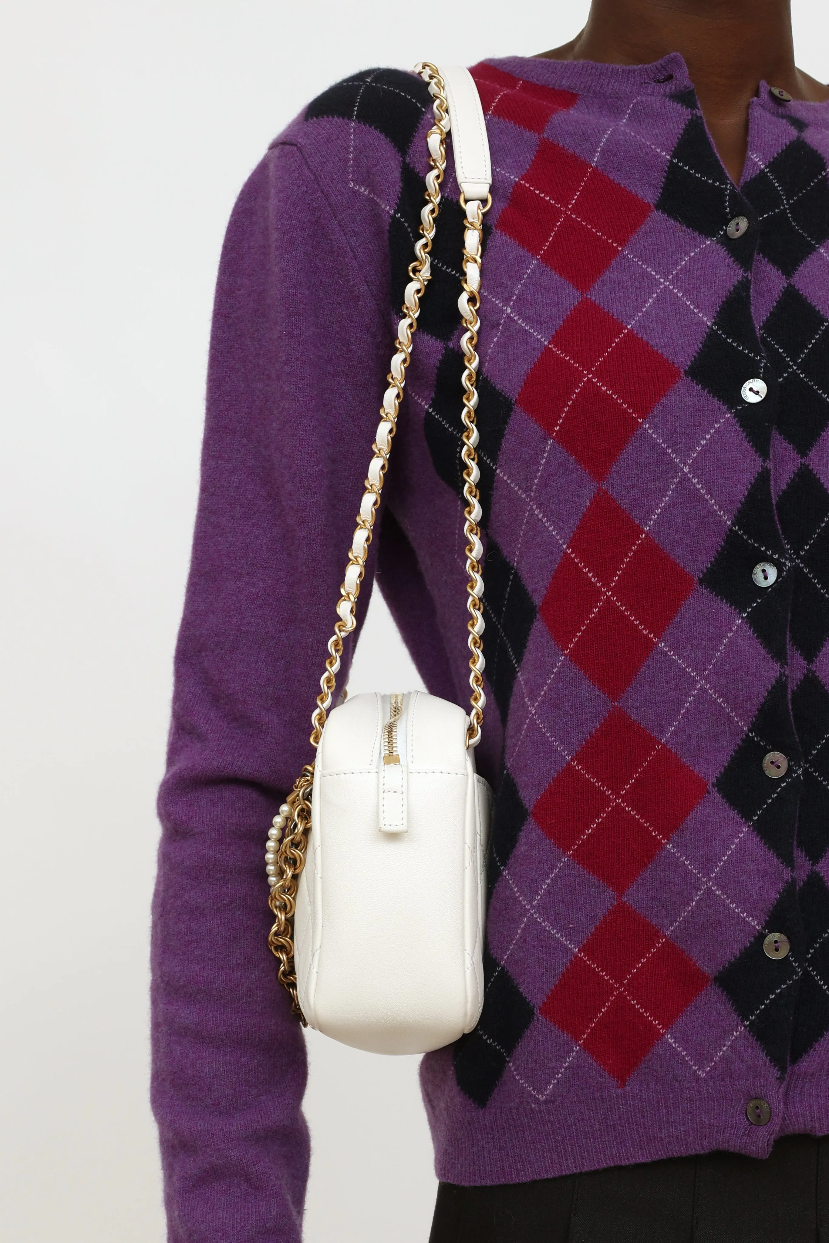2019 White All About Chains Camera Bag