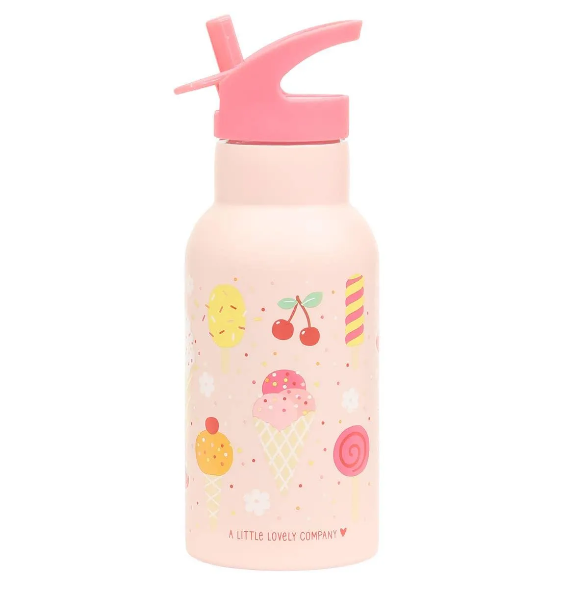 A Lovely Little Company - Kids Stainless Steel Drink / Water Bottle: Ice Cream
