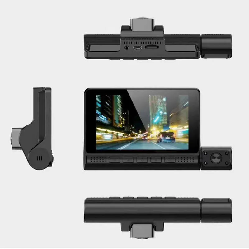 ABS Car 4 Inch Driving Recorder HD 1080P Three-Lens Touch