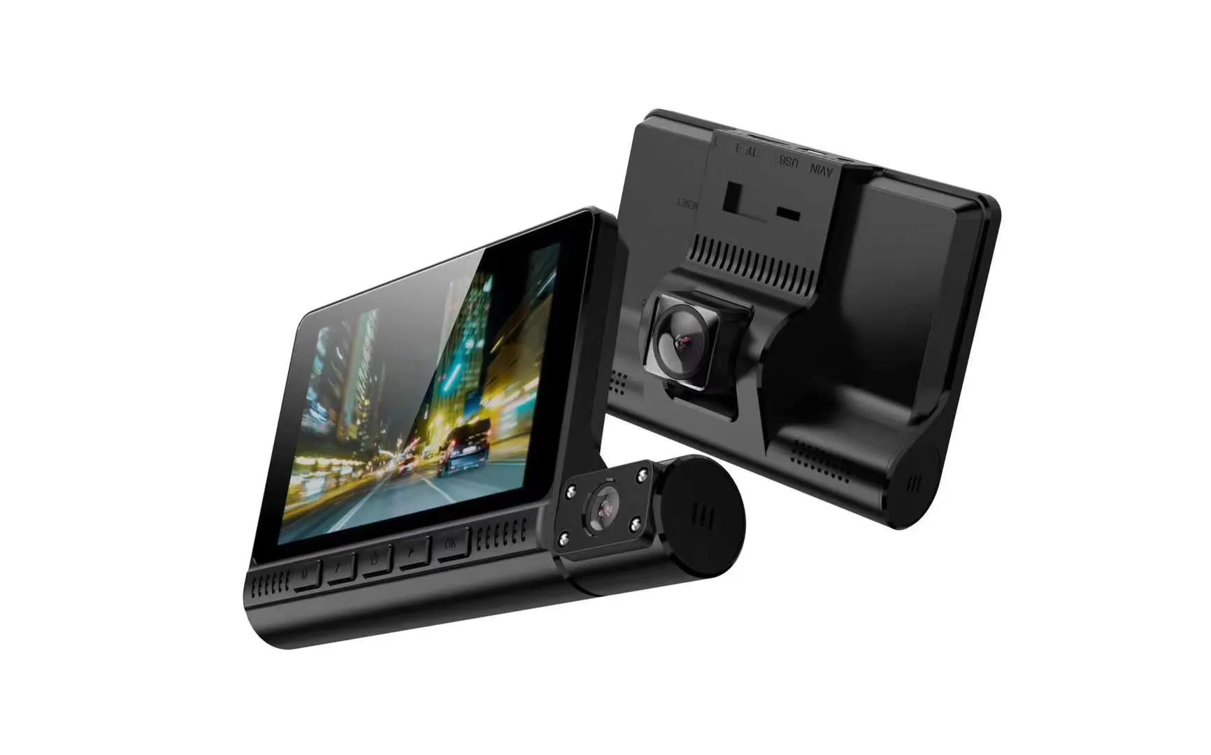 ABS Car 4 Inch Driving Recorder HD 1080P Three-Lens Touch