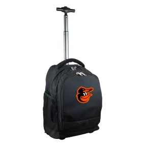 Baltimore Orioles Premium Wheeled Backpack in Black