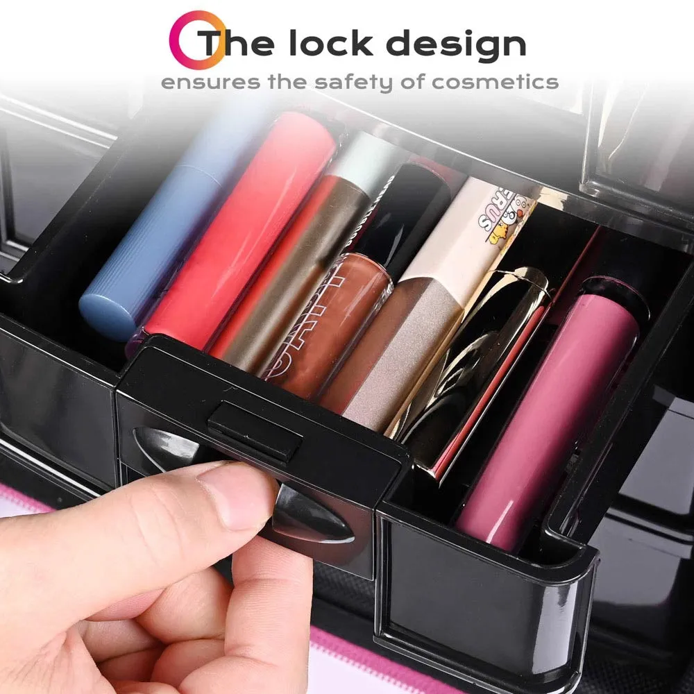 Byootique MassLux Deep Pink 2in1 Rolling Soft Makeup Case