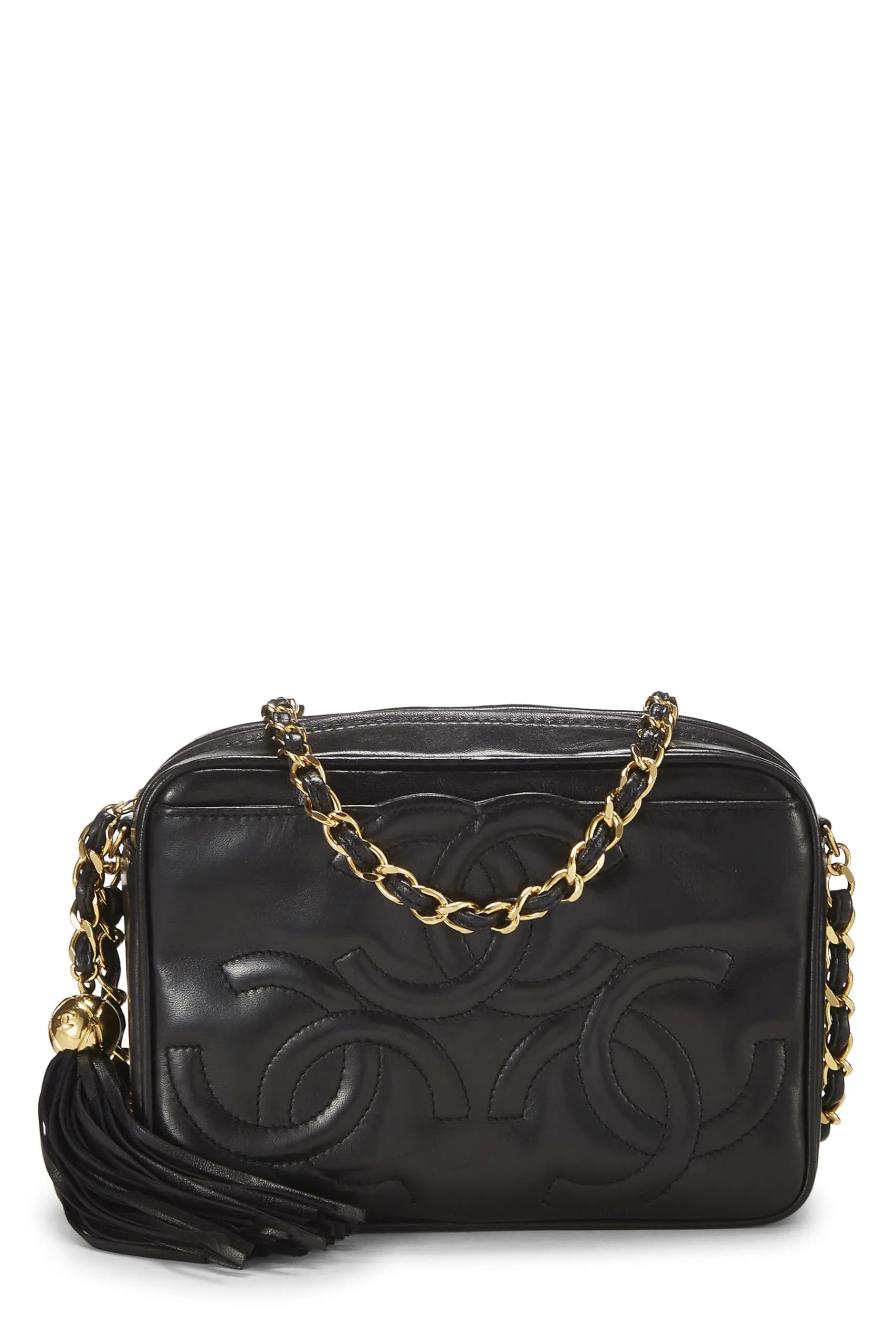 Chanel,  Black Lambskin 3 'CC' Camera Bag Mini, Black