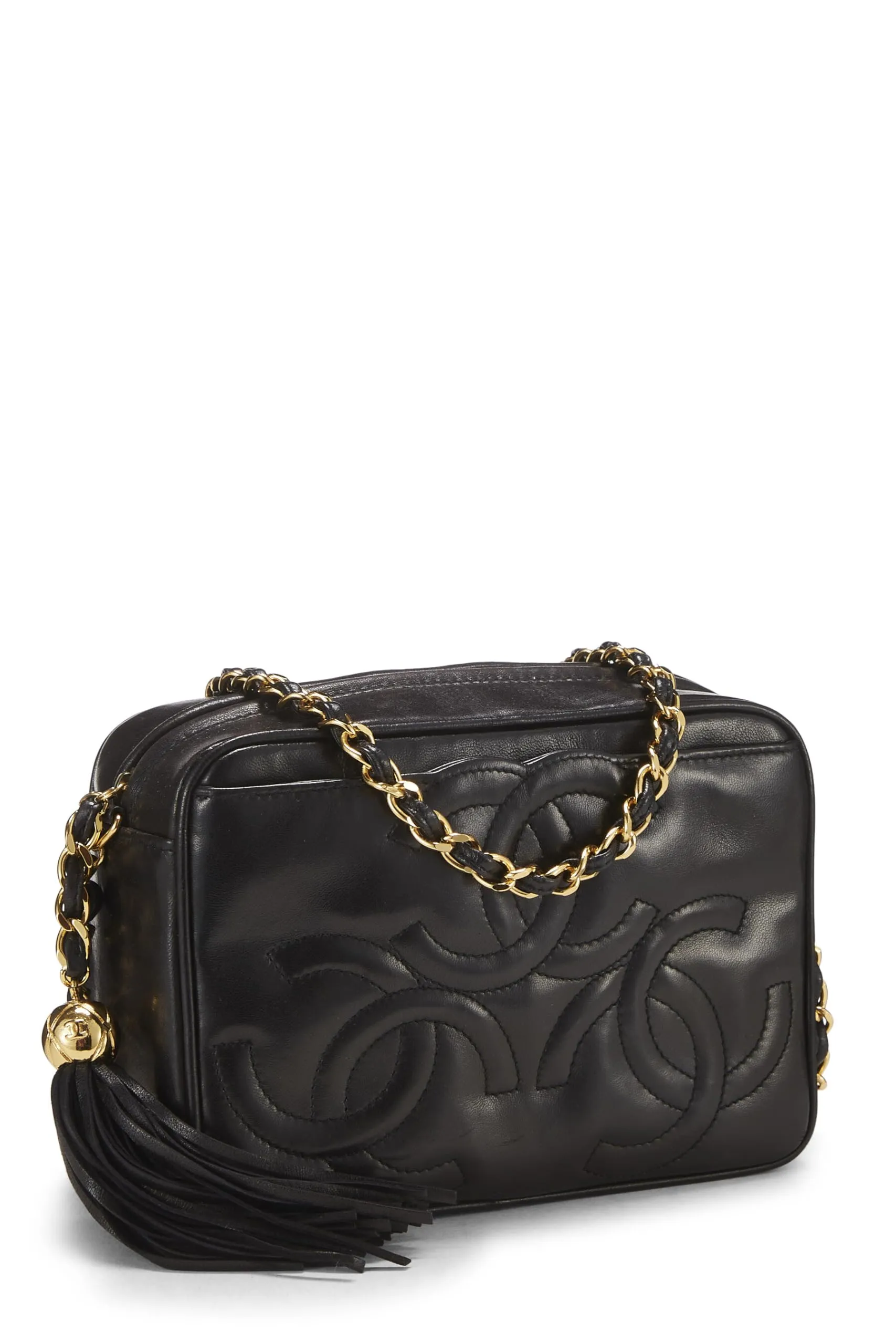 Chanel,  Black Lambskin 3 'CC' Camera Bag Mini, Black