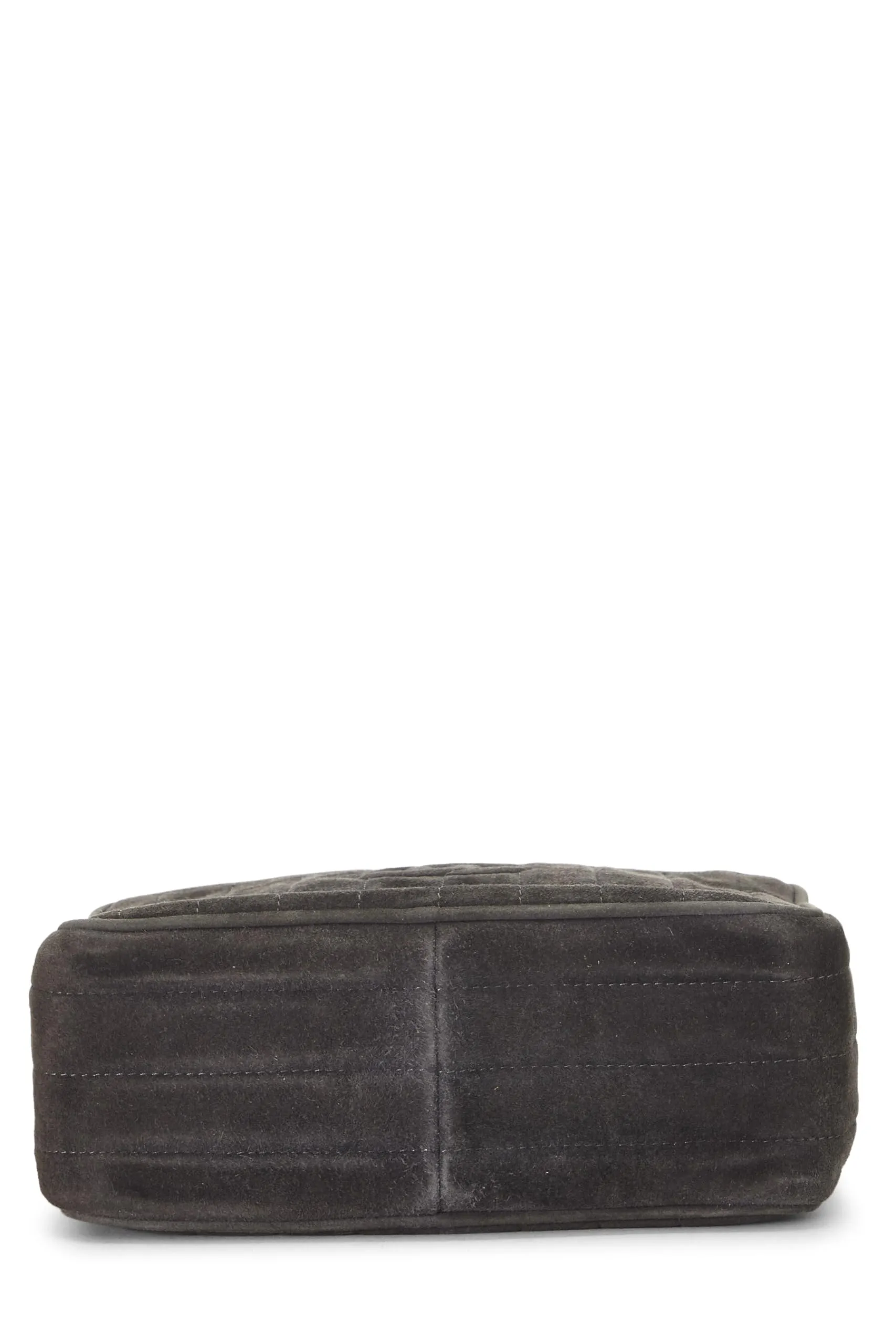 Chanel,  Grey Suede Pocket Camera Bag Mini, Grey