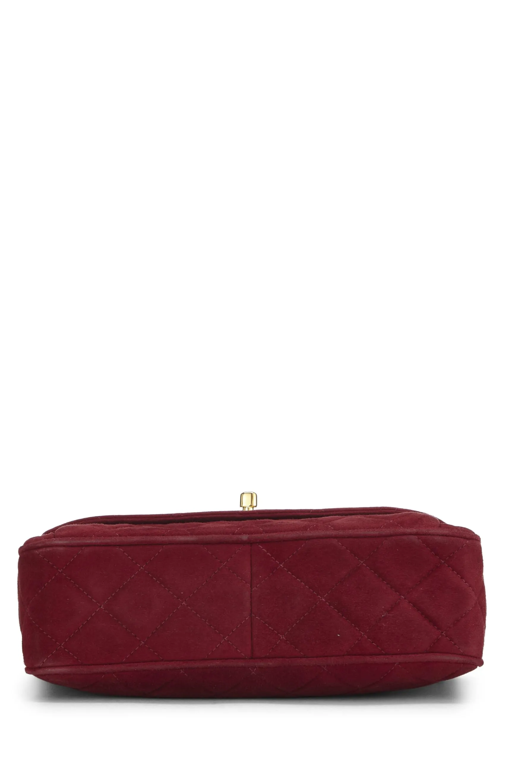 Chanel,  Red Quilted Suede Pocket Camera Bag Medium, Red