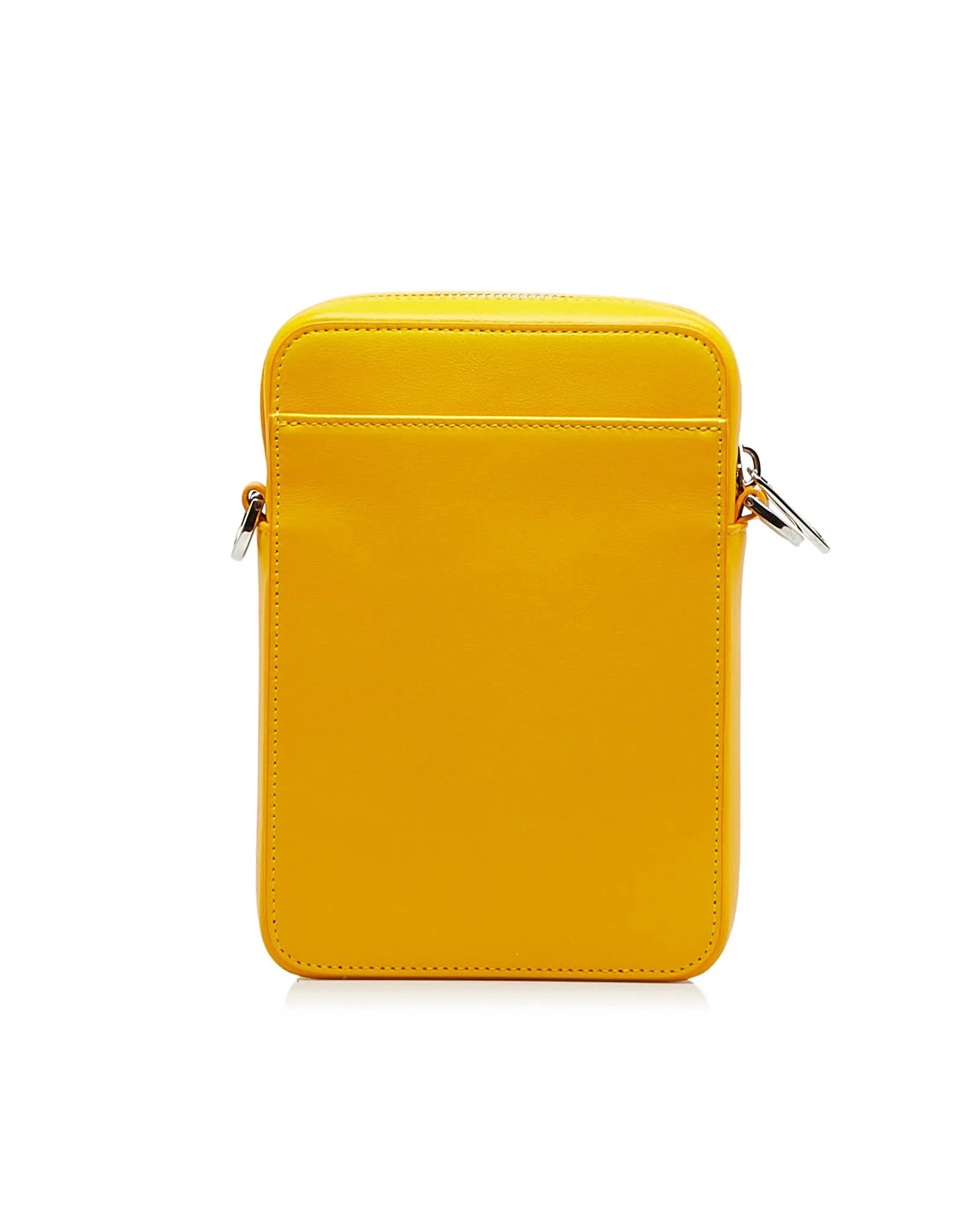 Dior Saddle Phone Pouch in Yellow Leather