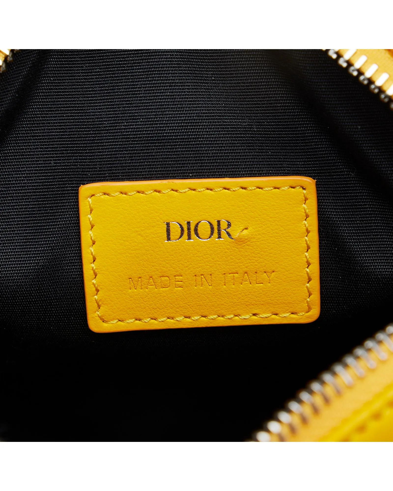 Dior Saddle Phone Pouch in Yellow Leather