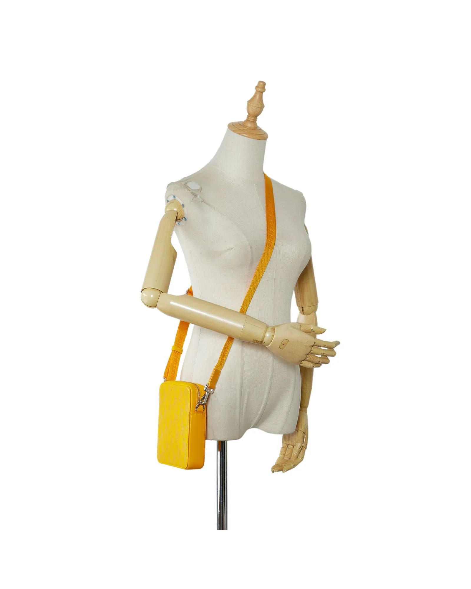 Dior Saddle Phone Pouch in Yellow Leather