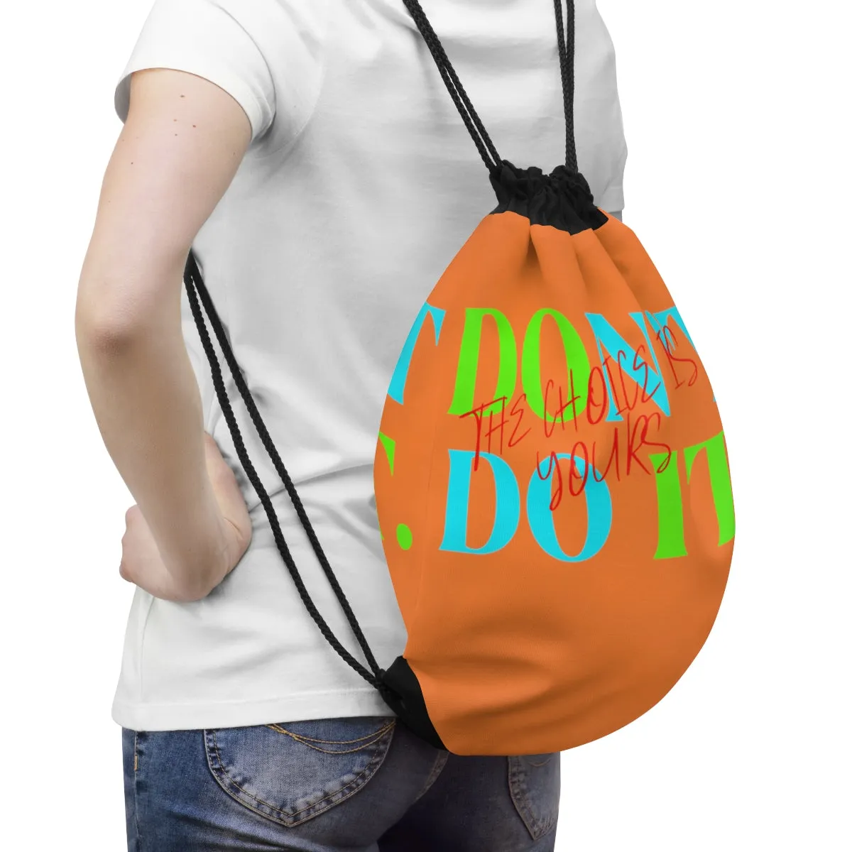 Drawstring Bag ( Do it Don't Do It Orange )