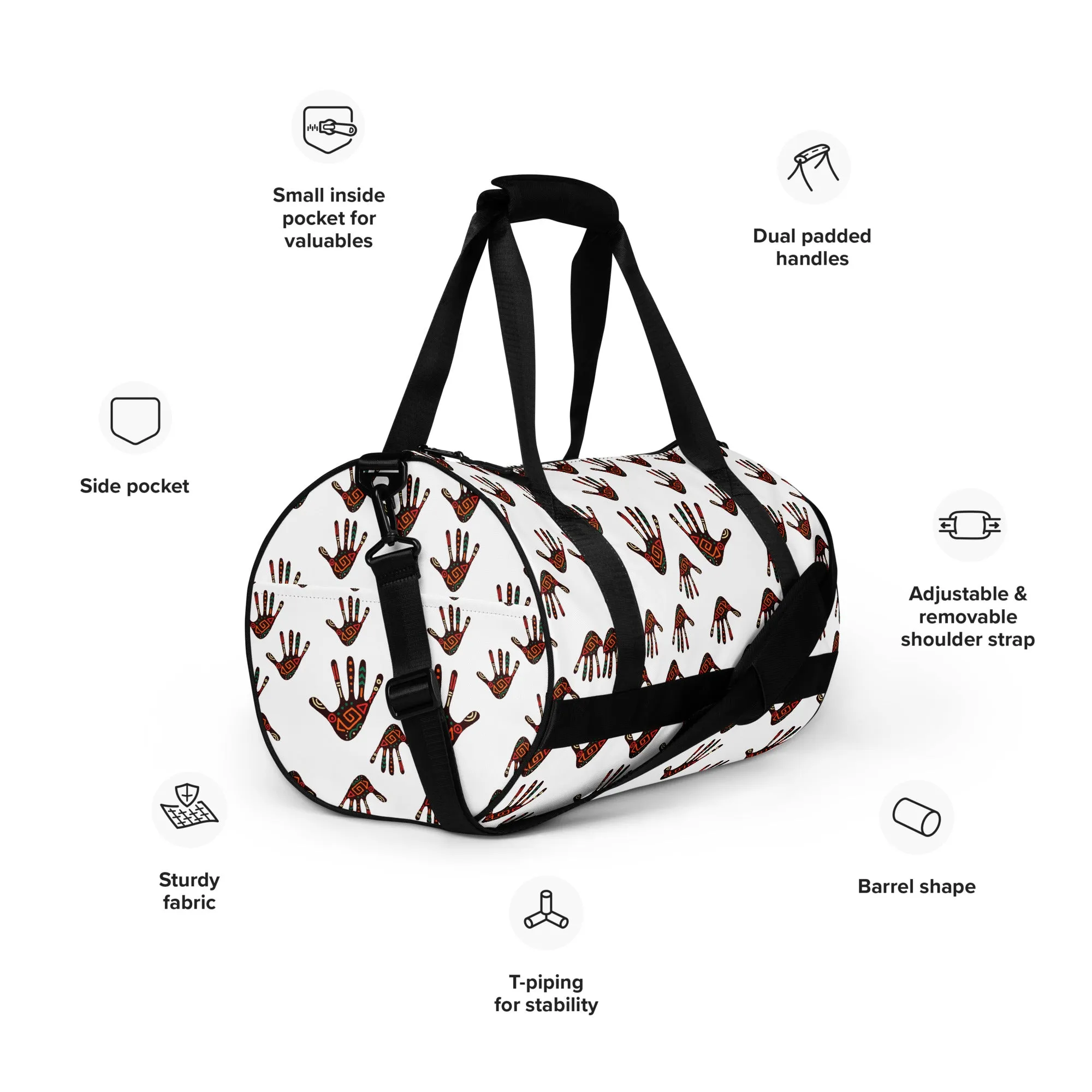 Duro Tribal Palm Print Overnight Gym Bag