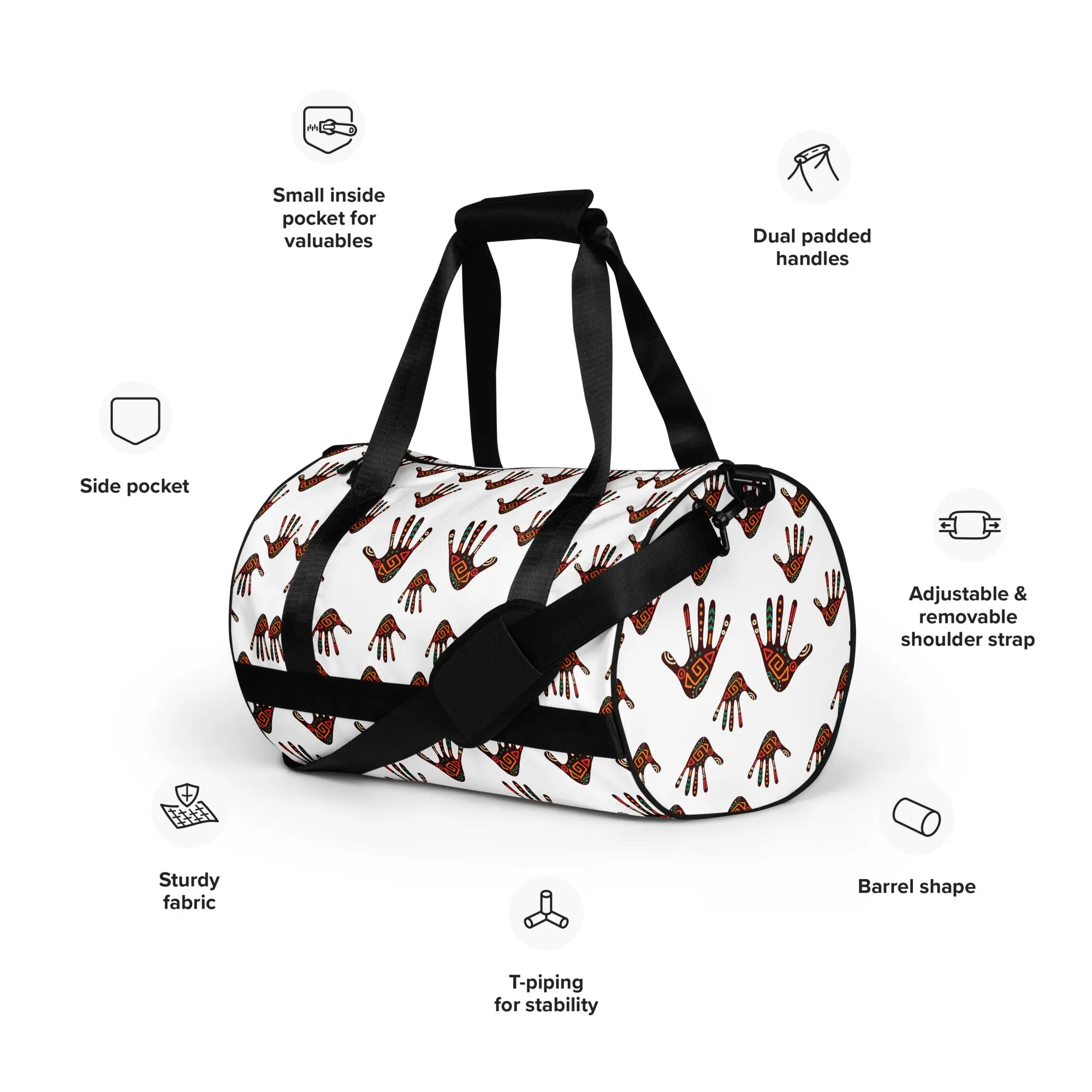 Duro Tribal Palm Print Overnight Gym Bag