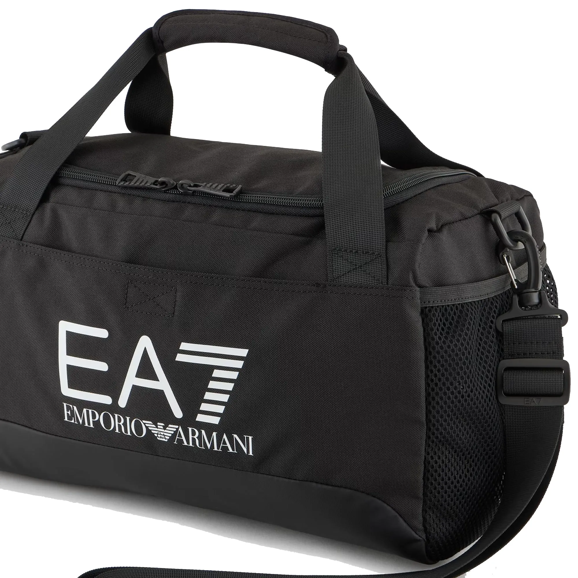 EA7 Emporio Armani Small Duffel Gym Bag Black/White