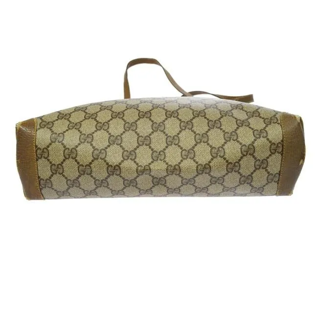 Gucci Guccissima Canvas Leather G Logo Print In Brown Tote