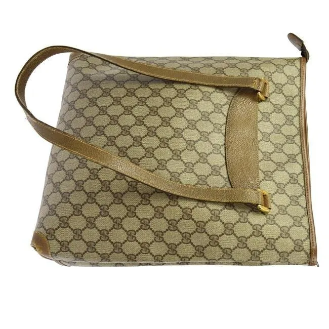 Gucci Guccissima Canvas Leather G Logo Print In Brown Tote