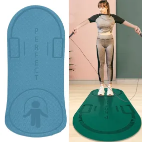 Indoor Skipping Mat Sound Insulation Shock Absorption Thickened Skipping Blanket Non-Slip Yoga Mat, Size: 140 x 60cm(Fog Blue Cushion)