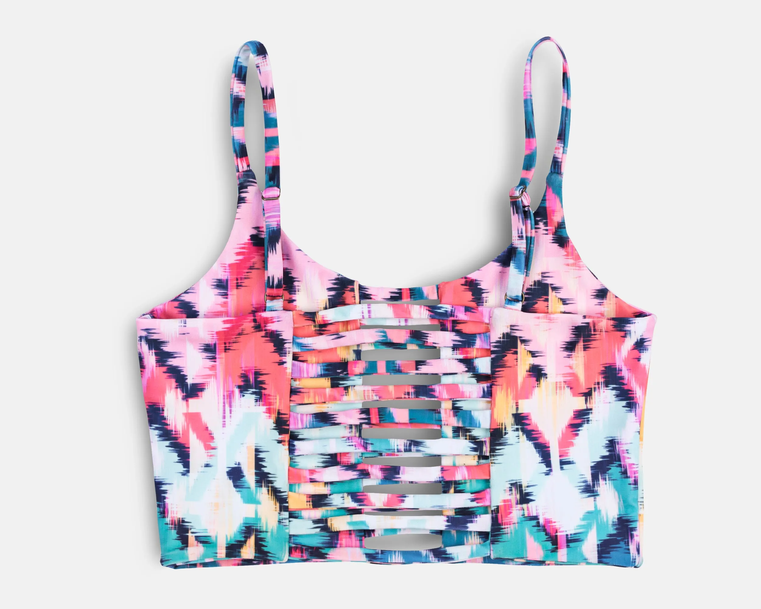 Klara Yoga Top -Tropical Ikat print