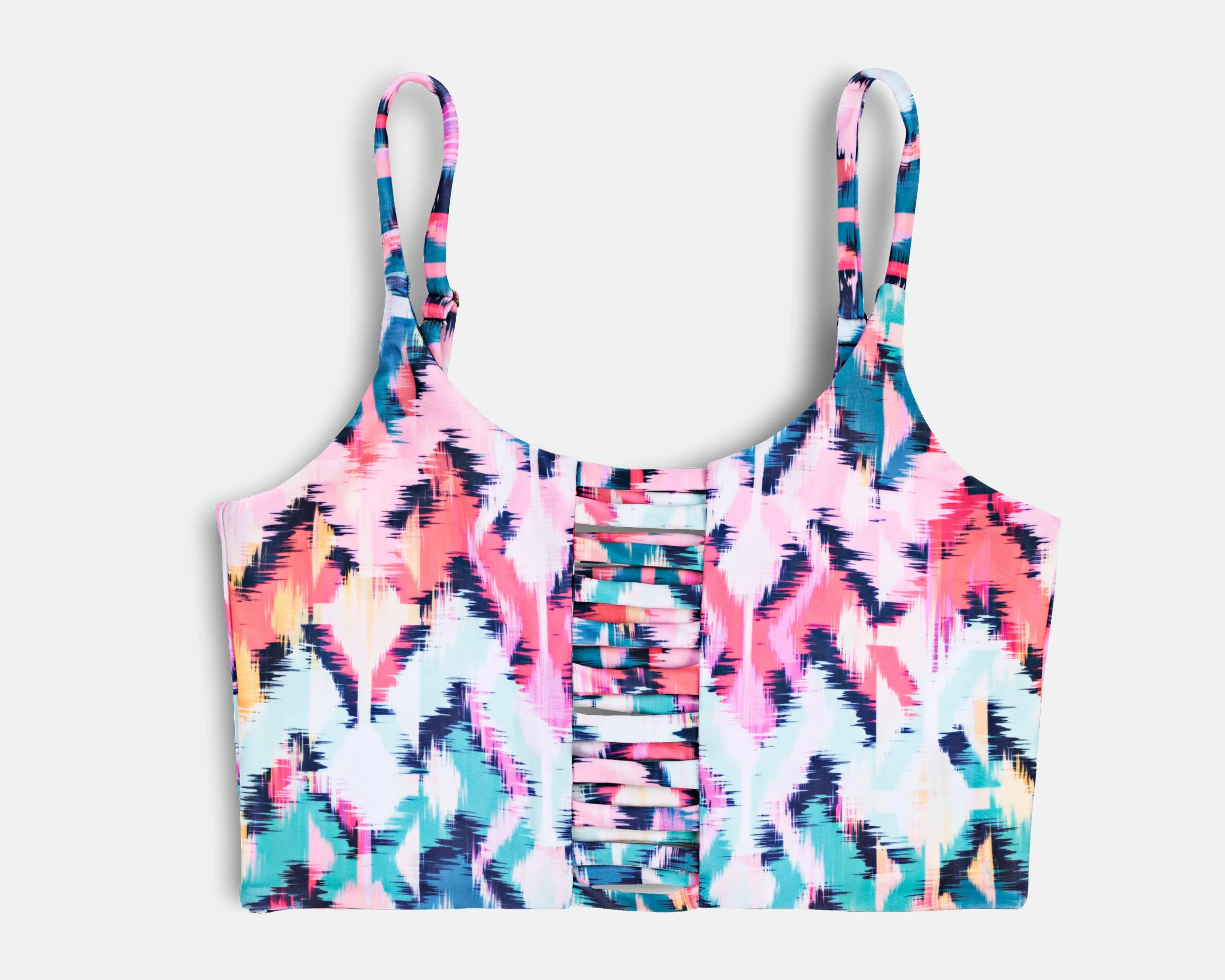 Klara Yoga Top -Tropical Ikat print