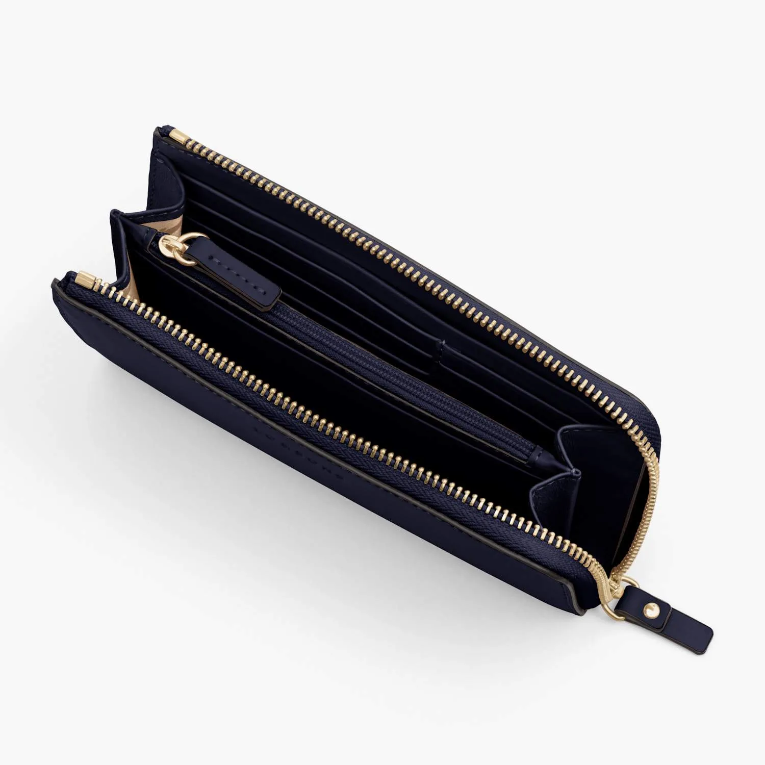 Magnolia Leather Wallet - Nappa Leather - Deep Navy / Gold / Camel