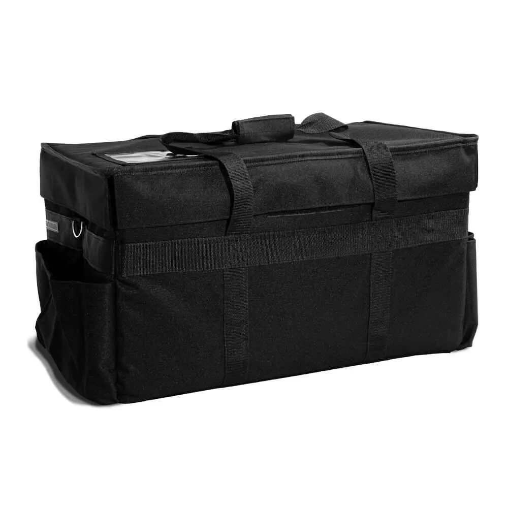 Medium Insulated Hot/Cold Restaurant Delivery Bag w/ Reflective Lining - 2 Pack