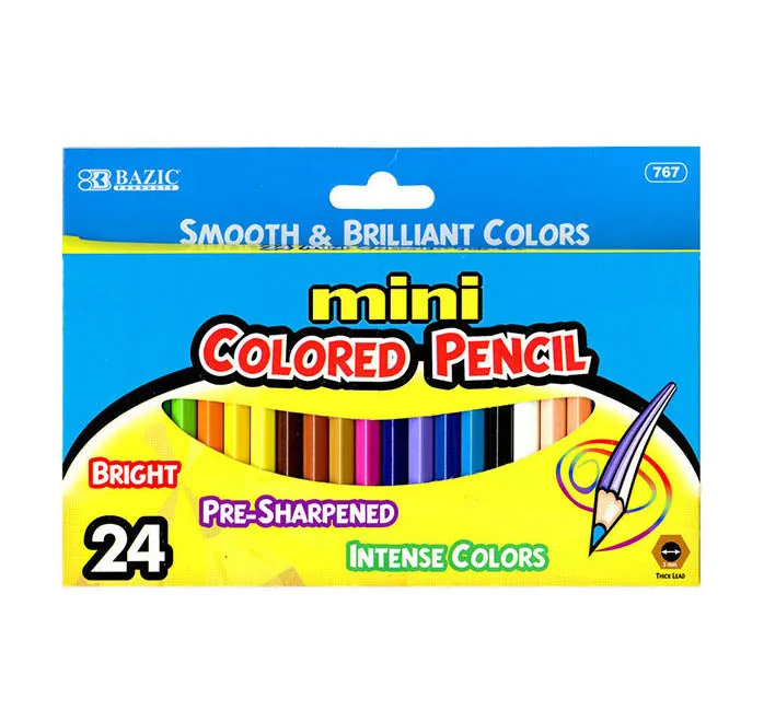 Mini Colored Pencils, 24 ct (12 boxes/unit), #767 (B-1)