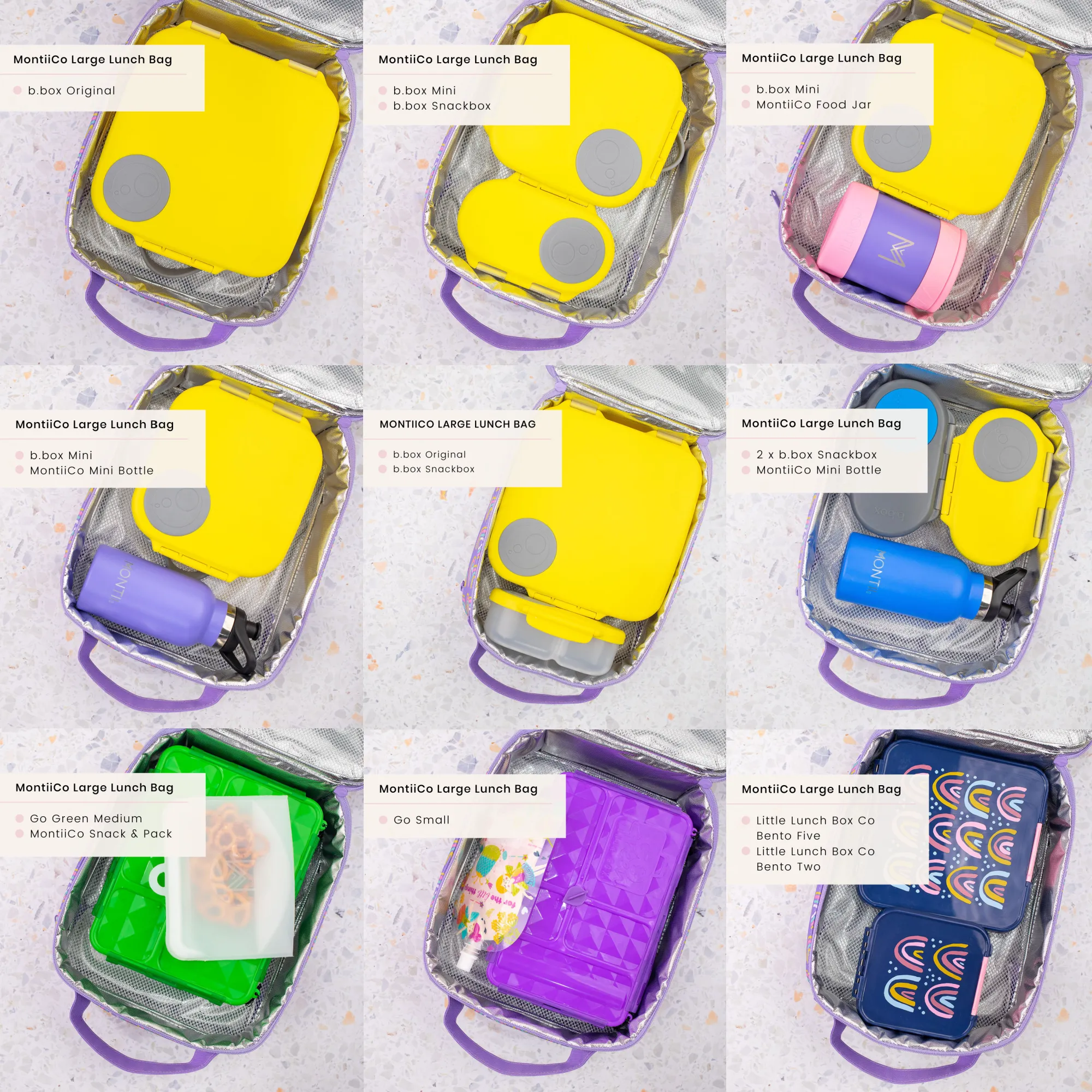 MontiiCo Large Insulated Lunch Bag - Construction