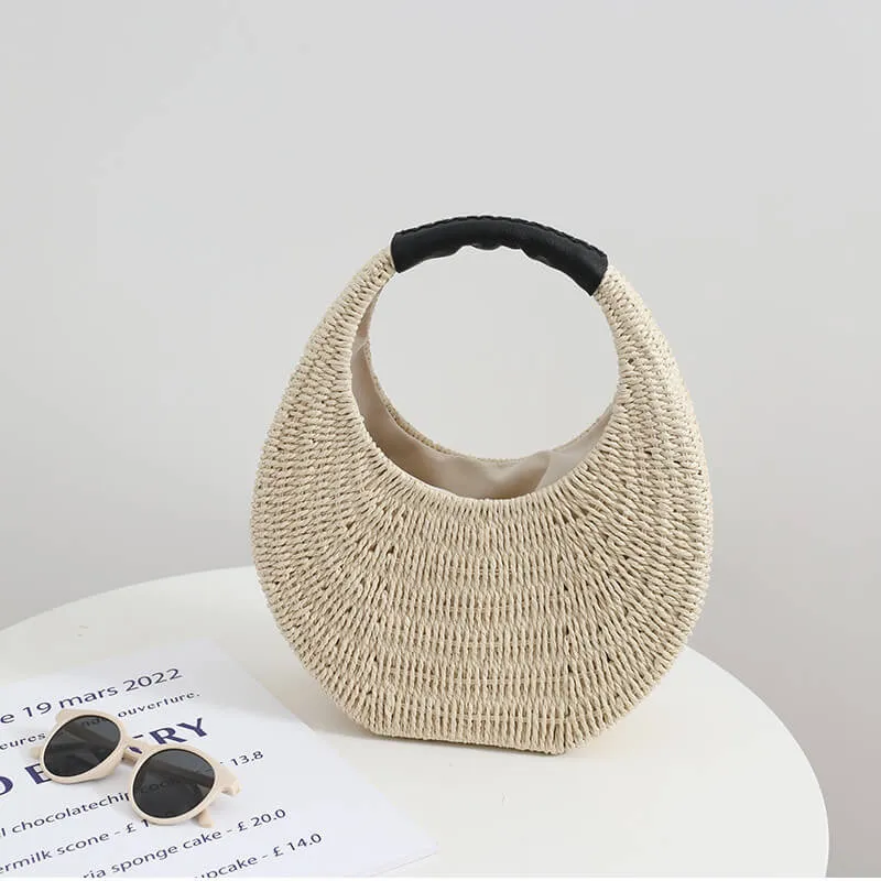 Natural Straw Grass Summer Beach Hand Bag-Showtown