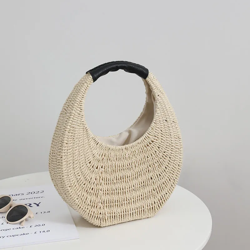 Natural Straw Grass Summer Beach Hand Bag-Showtown