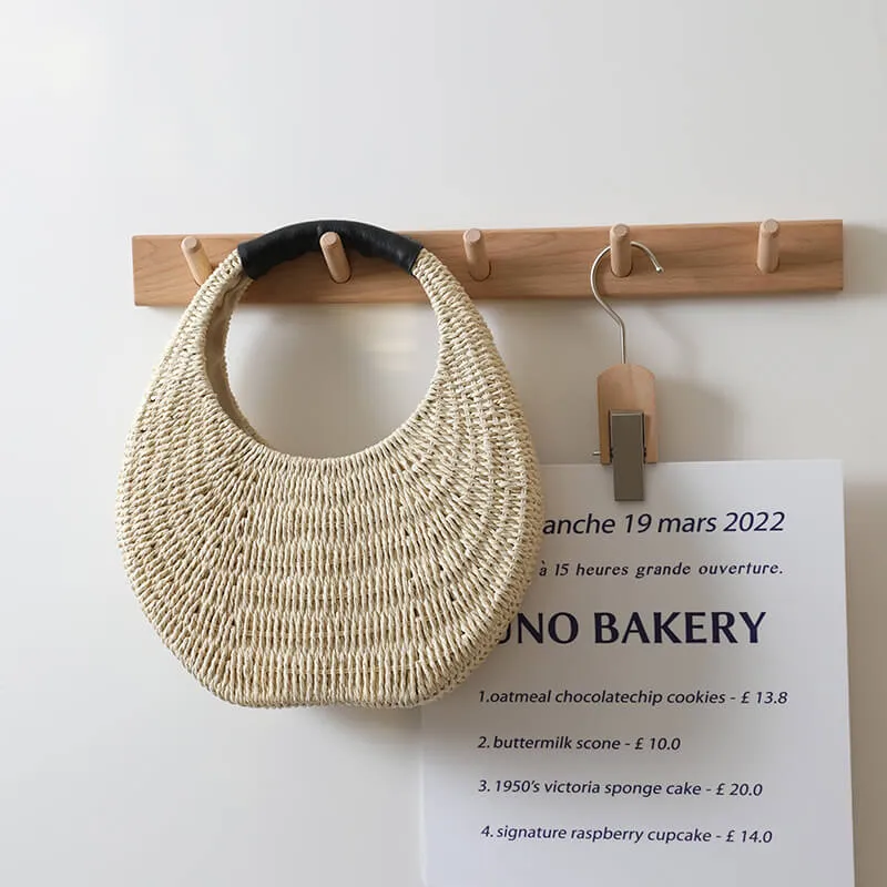 Natural Straw Grass Summer Beach Hand Bag-Showtown