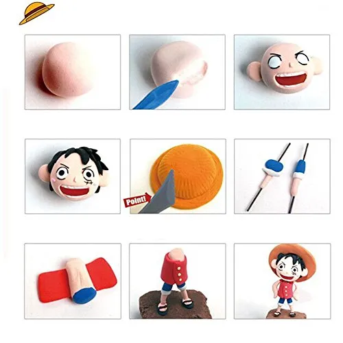Oytra Polymer Clay 24 Color with Tissue Blade Rolling Plate and Pin