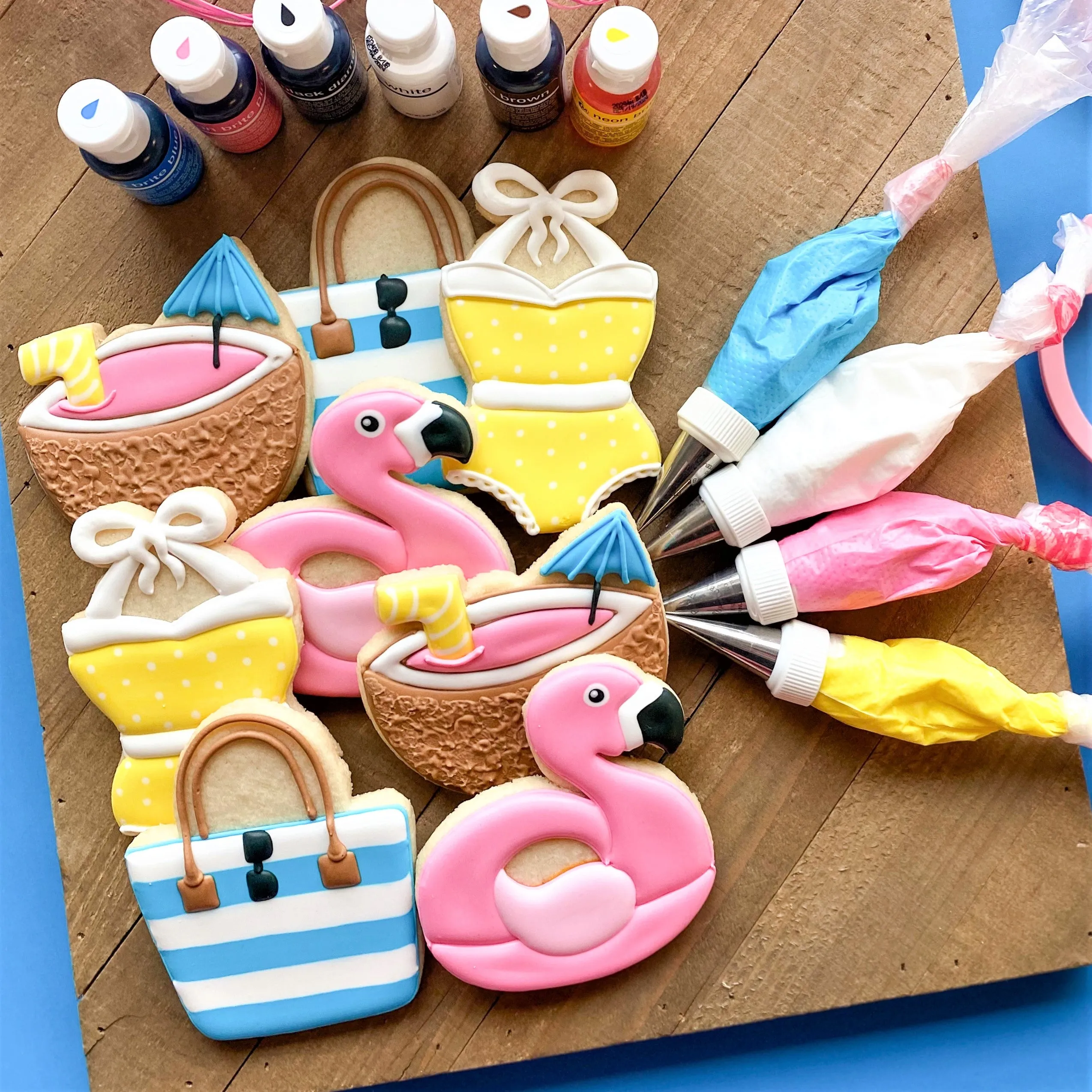 Pool Party Online Decorating Class Recording with Optional Kit