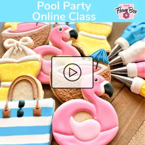 Pool Party Online Decorating Class Recording with Optional Kit