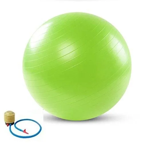 [QUBABOBO] 55cm Yoga Ball Pilates Balance Ball Fitness Exercise Sports Equipment Women Slimming Inflatable ball With Air Pump