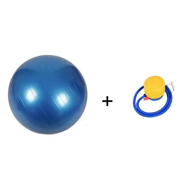 [QUBABOBO] 55cm Yoga Ball Pilates Balance Ball Fitness Exercise Sports Equipment Women Slimming Inflatable ball With Air Pump