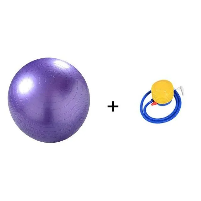 [QUBABOBO] 55cm Yoga Ball Pilates Balance Ball Fitness Exercise Sports Equipment Women Slimming Inflatable ball With Air Pump