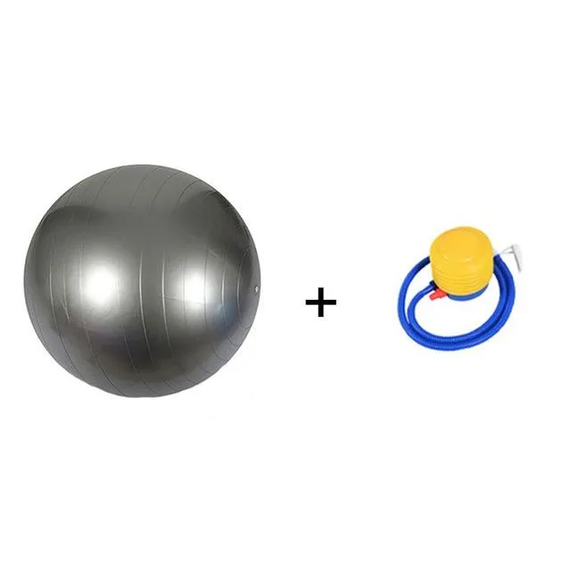 [QUBABOBO] 55cm Yoga Ball Pilates Balance Ball Fitness Exercise Sports Equipment Women Slimming Inflatable ball With Air Pump
