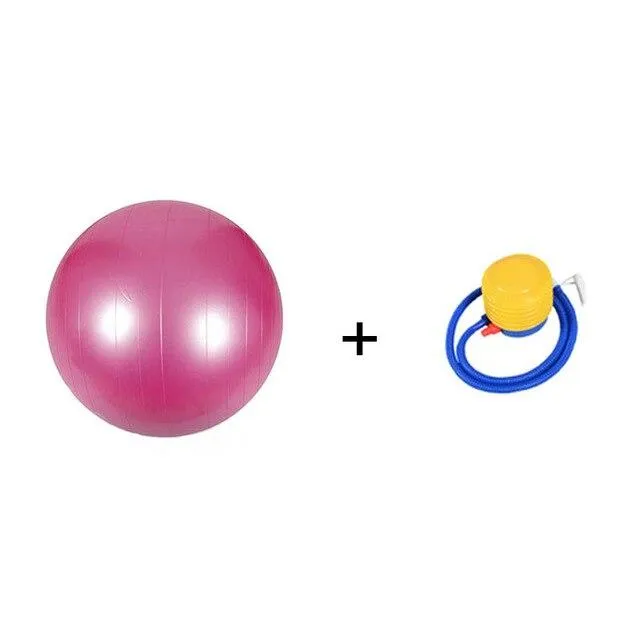 [QUBABOBO] 55cm Yoga Ball Pilates Balance Ball Fitness Exercise Sports Equipment Women Slimming Inflatable ball With Air Pump