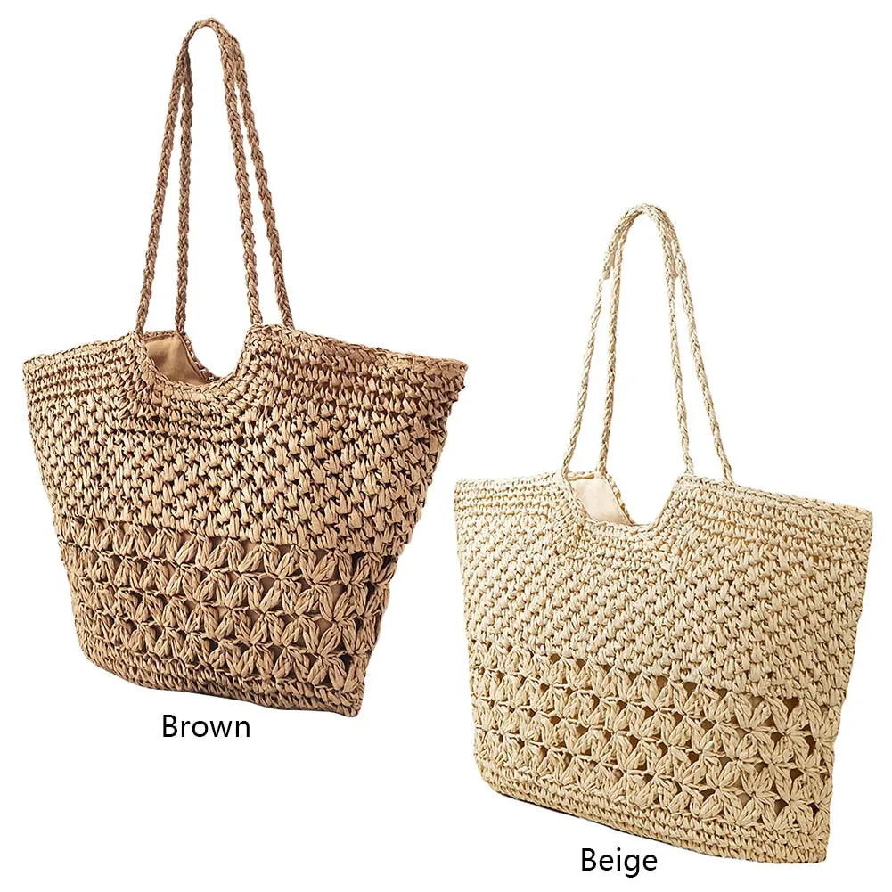 Sand & Straw Woven Bag