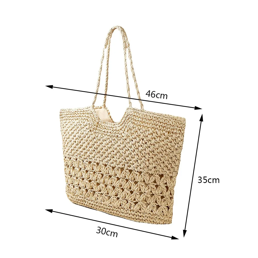 Sand & Straw Woven Bag