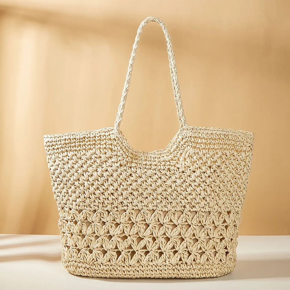 Sand & Straw Woven Bag