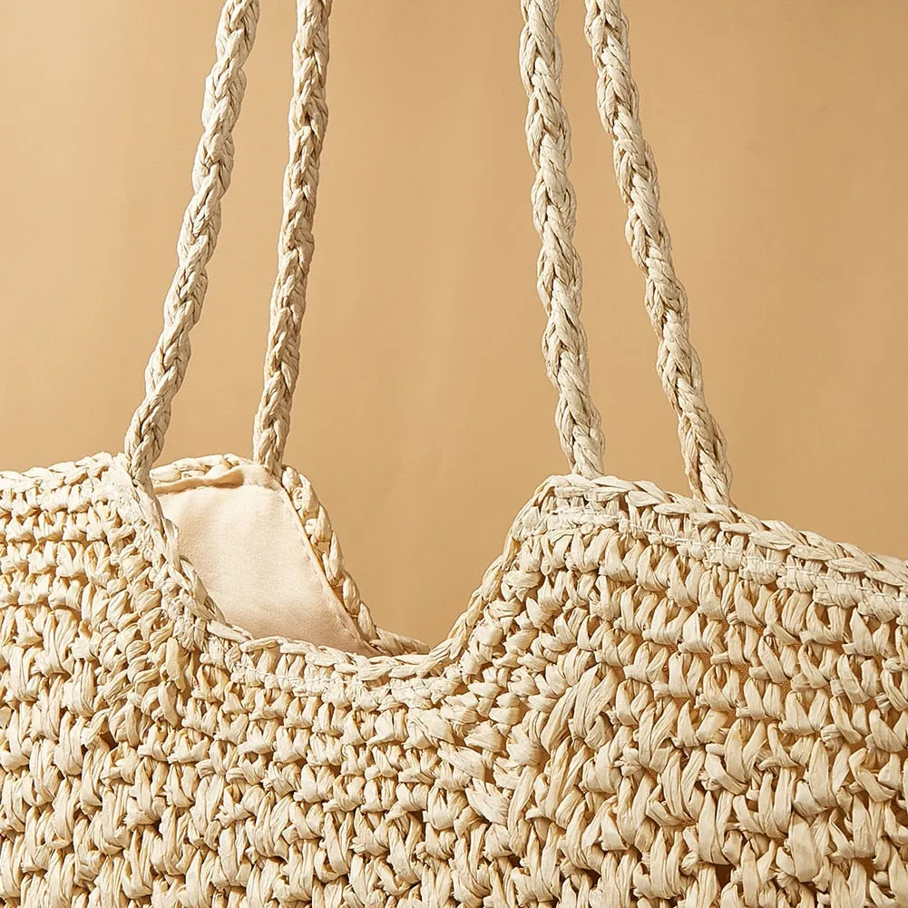 Sand & Straw Woven Bag