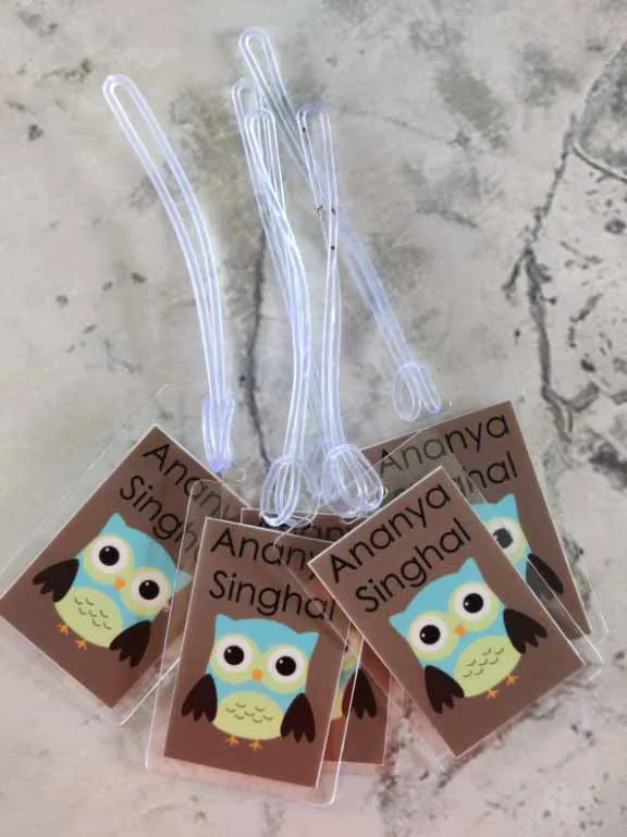 Set of 5 - Turquoise Design Bag Tags