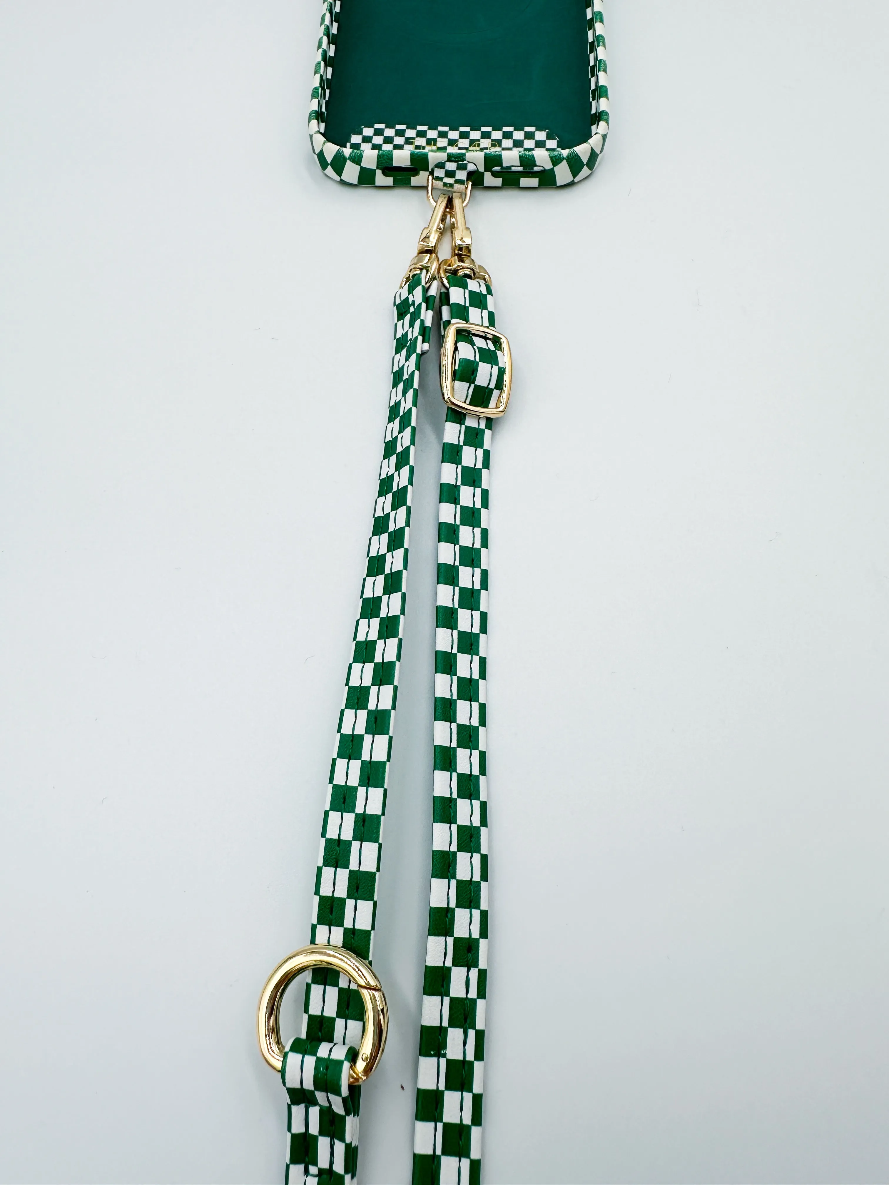 Single Green Checkered Phone Strap - Final Sale