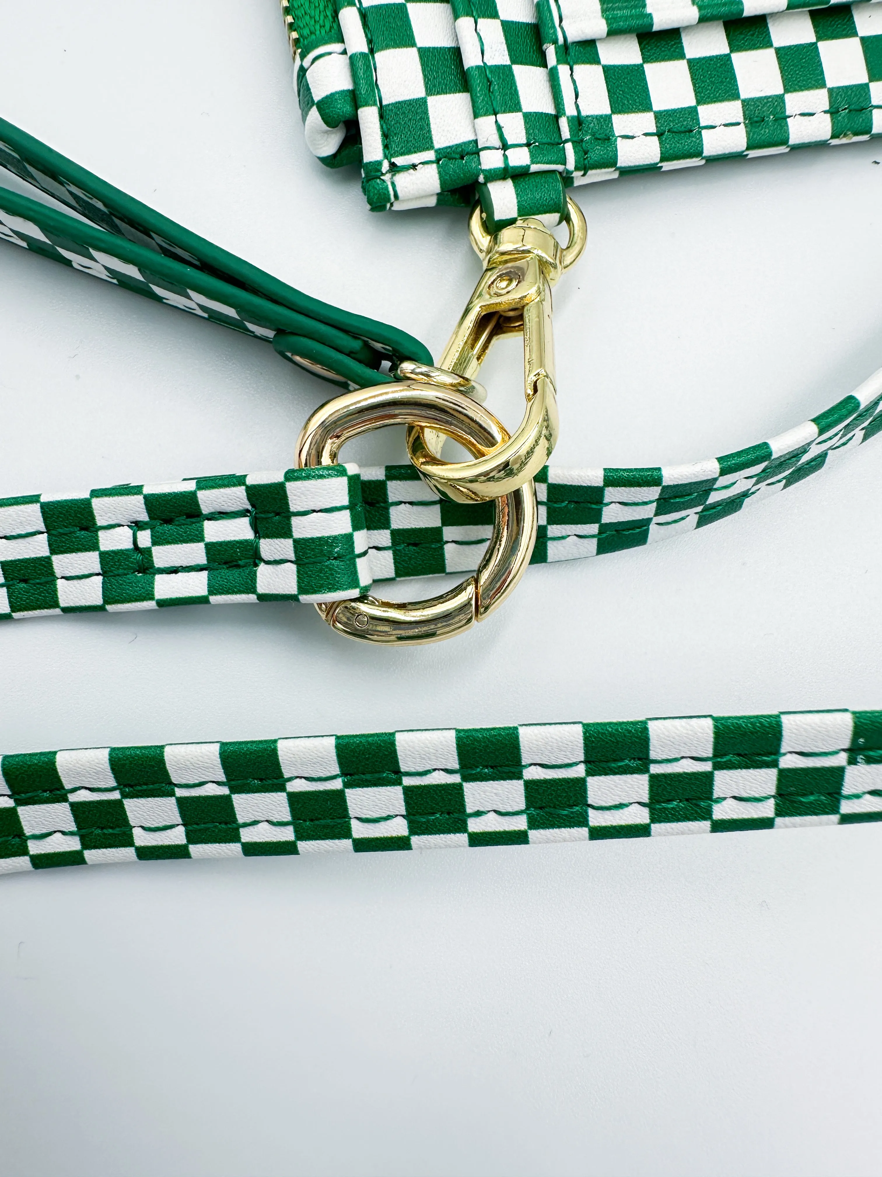 Single Green Checkered Phone Strap - Final Sale
