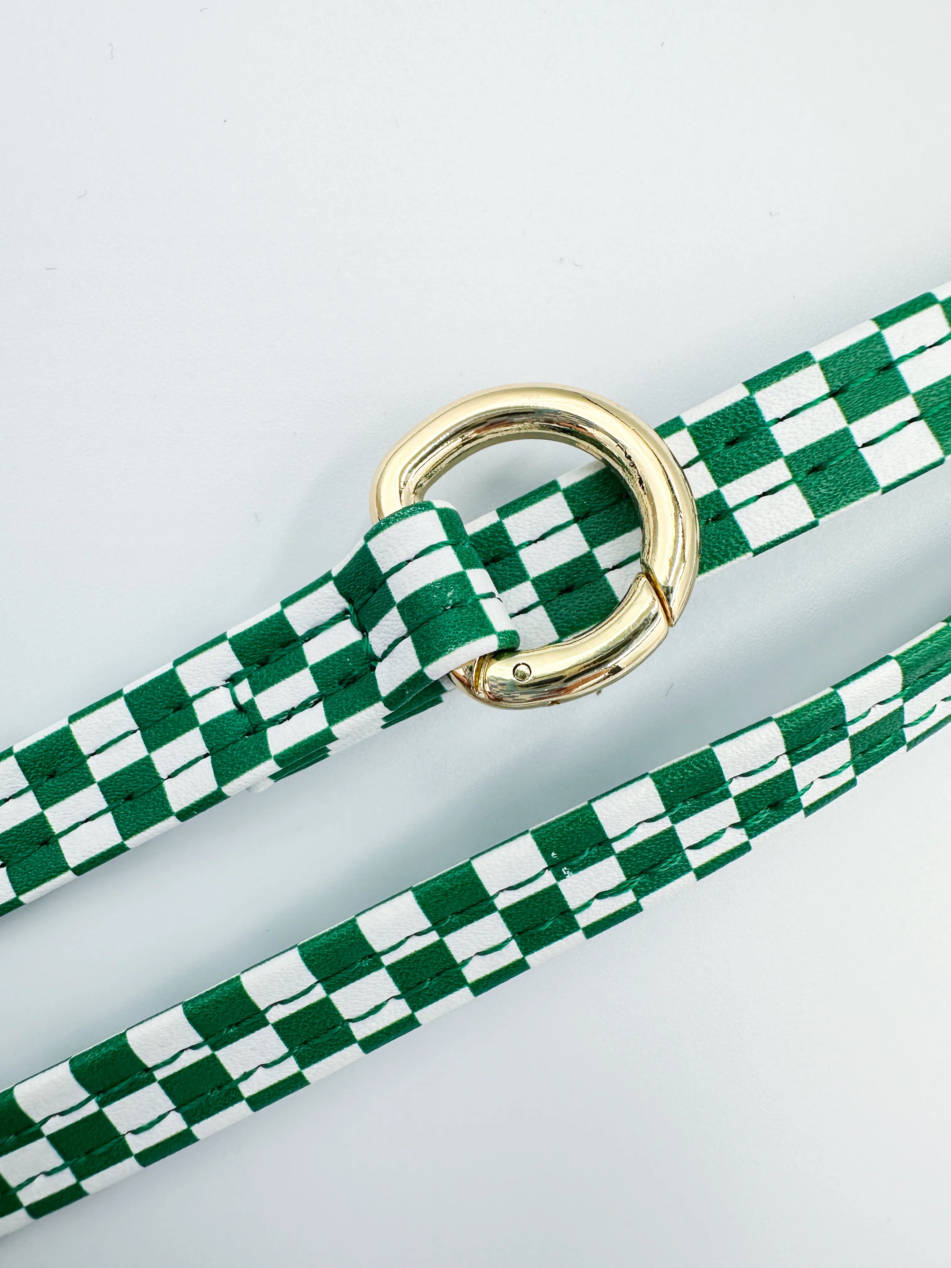 Single Green Checkered Phone Strap - Final Sale