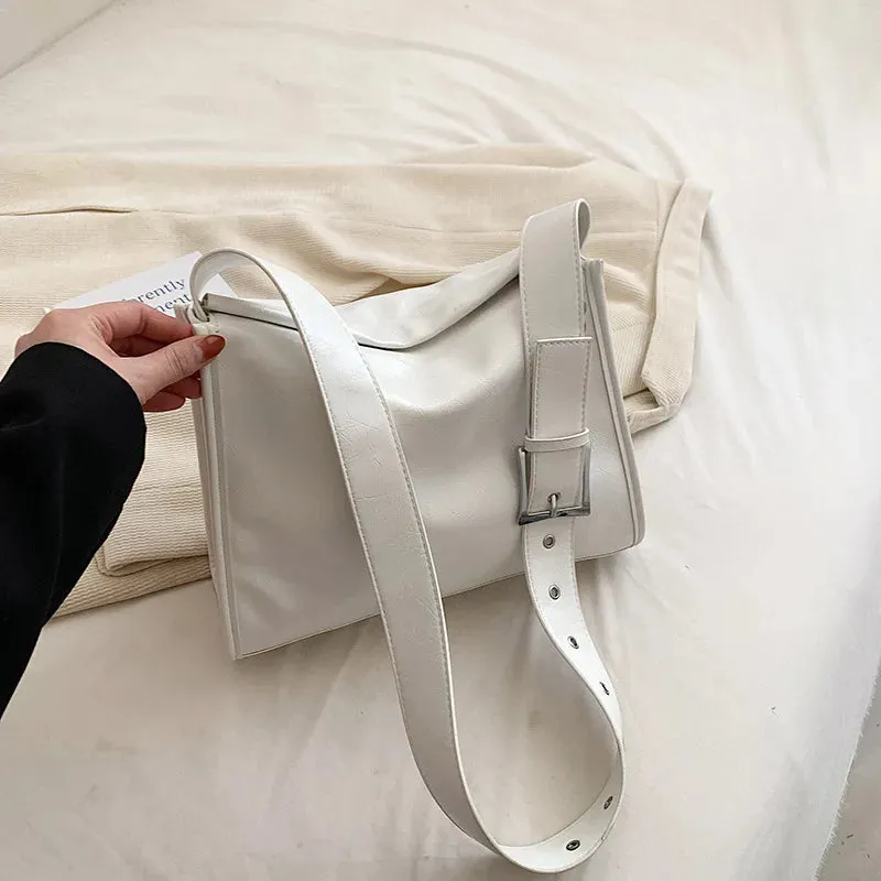 Small Silver Shoulder Bags for Women Designer Fashion Handbags Trend Leather Underarm Shoulder Side Ladies Crossbody Bag