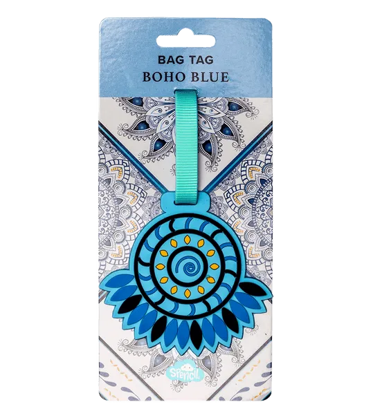 Spencil Bag Tag - Boho Blue