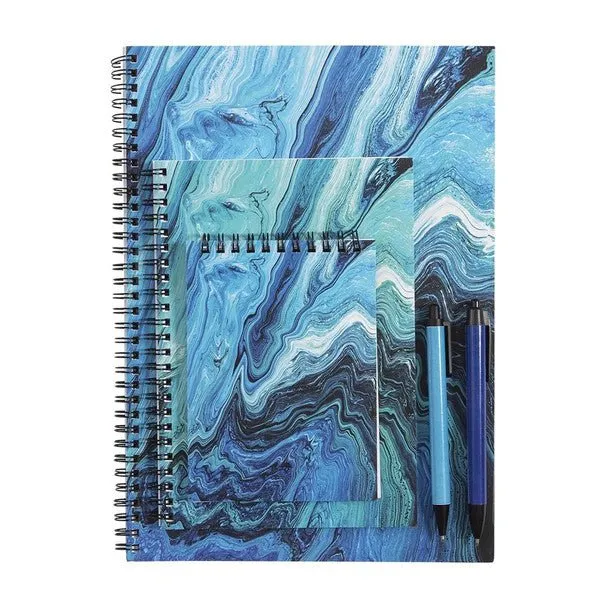 Spencil  Stationery Set - Ocean Marble