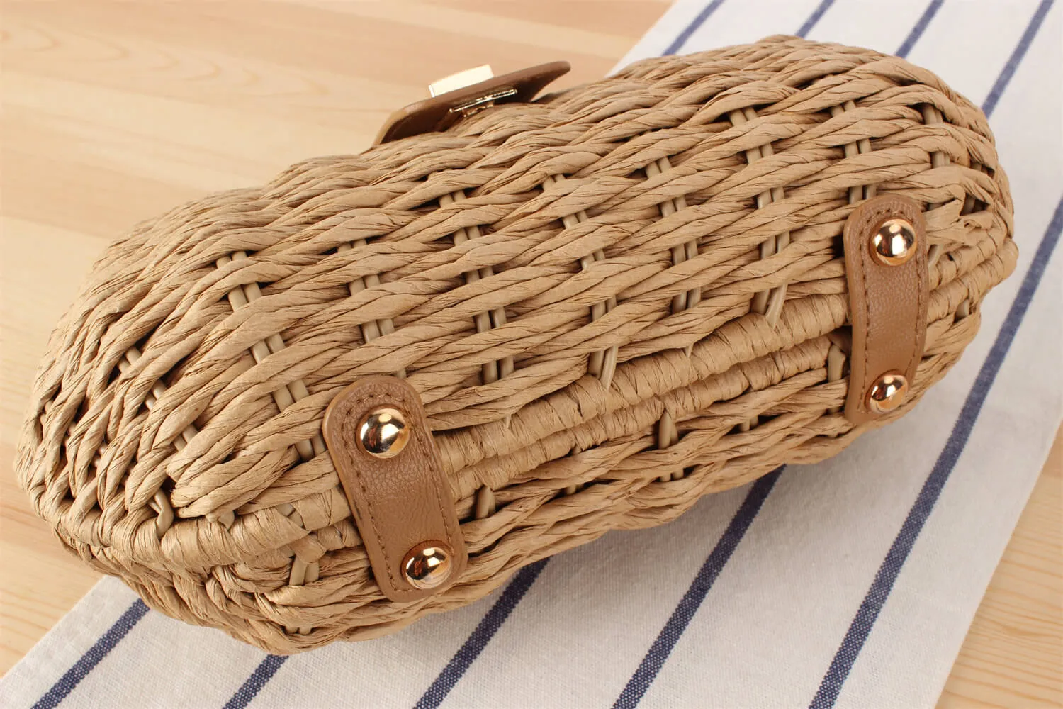 Summer Paper Straw Crossbody Bag-Showtown